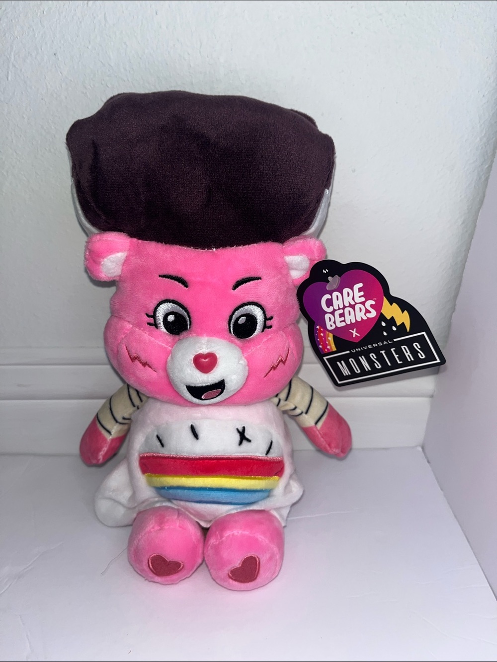 Care Bears x Universal Monsters Bride of Frankenstein Cheer Bear NEW